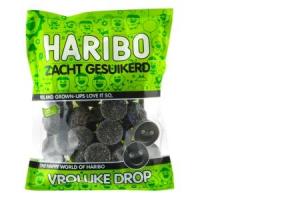 haribo vrolijke drop zacht gesuikerd