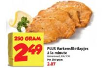 plus varkensfiletlapjes a la minute