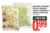 gesneden ijsbergsla rucola ijsbergsla naturel ijsbergslamix of ijsberg tuinkruiden
