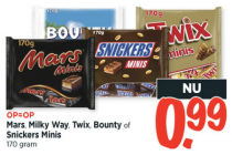 mars milky way twix bounty of snickers minis