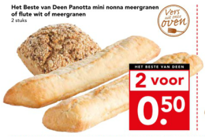 het beste van deen panotta mini nonna meergranen of flute wit of meergranen