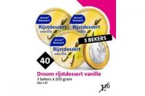 droom rijstdessert vanille