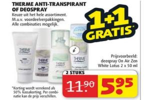 therme anti transpirant of deospray