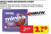 milka minis melkchocolaatjes