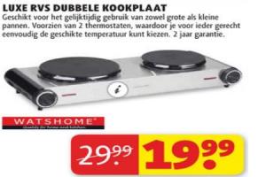 luxe rvs dubbele kookplaat