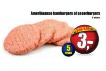 amerikaanse hamburgers of peperburgers