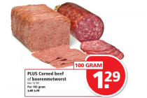 plus corned beef of boerenmetworst