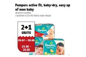 pampers active fit baby dry easy up of new baby