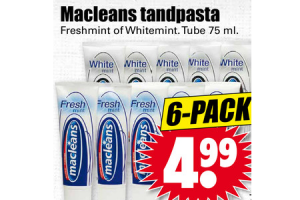 Mening Overeenkomstig Tegenhanger Macleans tandpasta 6-pack voor €4,99 - Beste.nl