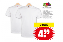 fruit of the loom witte t shirts