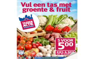 vul een tas kies uit 10 soorten groente en fruit
