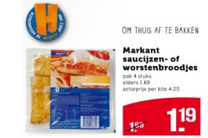 markant saucijzen  of worstenbroodjes