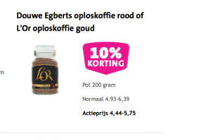 douwe egberts oploskoffie rood of lor oploskoffie goud