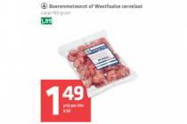 boerenmetworst of westfaalse cervelaat