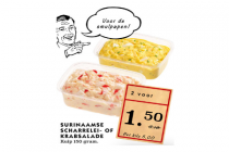 surinaamse scharrelei  of krabsalade