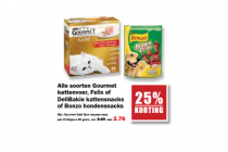gourmet kattenvoer felix of delibakie kattensnacks of bonzo hondensnacks