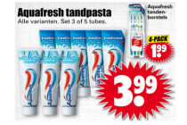 aquafresh tandpasta 3 pack of 5 pack