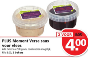 plus moment verse saus voor vlees