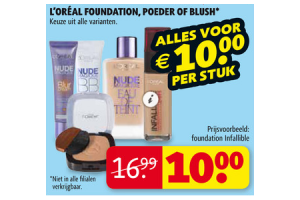 loreal foundation poeder of blush