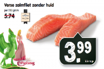 verse zalmfilet zonder huid