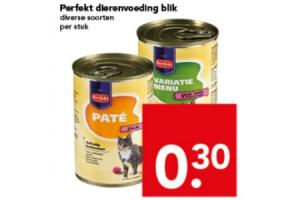 perfekt dierenvoeding blik