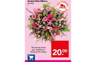 boeket pink ribbon