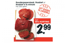 runderpepersteak rosbief of rosbief a la minute