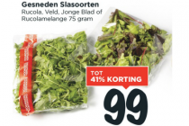 gesneden slasoorten