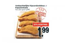ambachtelijke kipcordonbleus of kipschnitzels