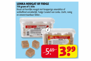 lonka nougat of fudge