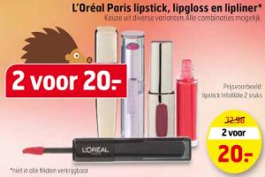 loreal paris lipstick lipgloss en lipliner