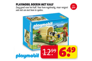 playmobil boerin met kalf