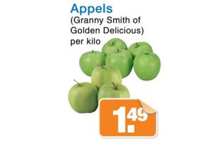 appels granny smith of golden delicious