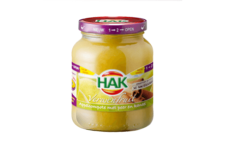 hak verwenfruit  appelcompote met peer en kaneel