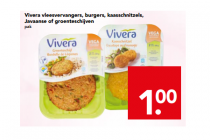 vivera vleesvervangers burgers kaasschnitzels javaanse of groenteschijven