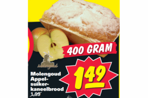 molengoud appelsuikerkaneelbrood 400 gram