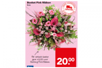 boeket pink ribbon