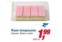 roze tompoucen