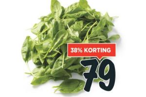 spinazie ongewassen