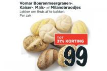 vomar boerenmeergranen kaiser mais of milanobroodjes