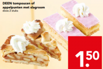 deen tompoucen of appelpunten met slagroom doos 2 stuks