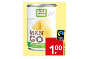 fairtrade mango op lichte siroop