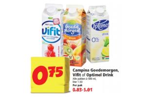 campina goedemorgen vifit of optimel drink