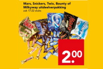 mars snickers twix bounty of milkyway uitdeelverpakking