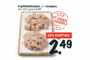 kipfiletblokjes of reepjes