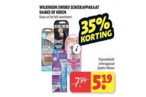 wilkinson sword scheerapparaat dames of heren