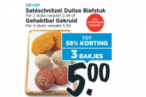 sateschnitzel duitse biefstuk of gehaktbal gekruid