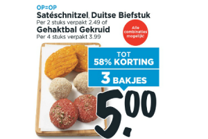 sateschnitzel duitse biefstuk of gehaktbal gekruid