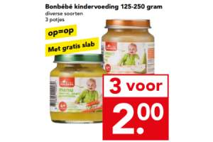 bonbebe kindervoeding 125 250 gram diverse soorten