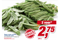 sugar snaps peule of haricots verts